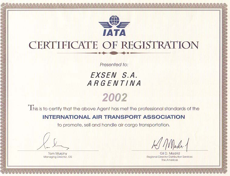 Members of IATA License 55-1 0039/0015
